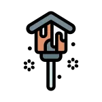 Bird House Birdhouse Winter Snow SVG Icon